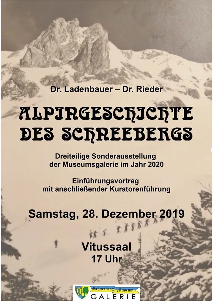 Originalplakat: Alpingeschichte des Schneebergs