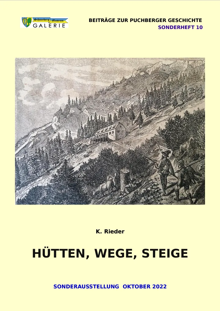 Originalplakat: Hütten, Wege, Steige
