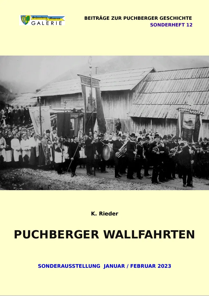 Originalplakat: Puchberger Wallfahrten